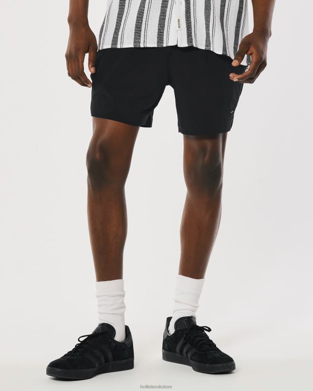 Bottoms Hollister Men Hybrid Shorts 5\\ 488201100 Black